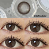 1 Pair Super Beauty Colored Contact Lenses Natural Pupils Comestic Eye Lens 14.5mm Yearly Prescription Myopia Lens Cosmetics