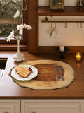 Natural Wood Grain Diatomite Kitchen Mat Super Absorbent Fast Drying Pad for Kitchen Countertop Dish Drying & Coffee Table Use