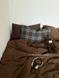 Fre Color Colion Pure Cotton Pleated Four-Piece Set Bedding Quilt Cover Pillowcase Bed eet id Pattern Chinese Sle