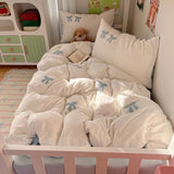 New Class A Cartoon Pure Cotton Four-Piece Set Student Small Fresh Dormitory Quilt Cover Bed Sheet Three-Piece Set
