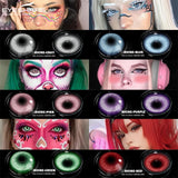 Halloween New Color Contact Lenses Blue Cosplay Anime Contact Red Lenses Purple Eyes Contact Pink Beauty Makeup Lenses