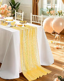 4 Pcs Pink Iridescent Sequin Table Runner for Soft Dining Table Wedding Baby Shower Girls Birthday Party Decorations Solid
