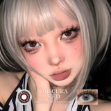 Cosplay Colored Contact Lenses, Myopia Anime, Cyber Gray Color Power Foggy White Halloween, 1Year 2Pcs New Make Up Fast