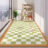 Checkerboard Plaid Balcony Carpet Home Decoration Rugs PVC Leather Mat Dirty Resistant Washable Non-slip Floor Mats Kitchen Rug