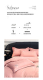 Flowers Embroidery Bedding Set Light Luxury Brushed Four-Piece Set Girl Bedroom Decor King Duvet Cover Set Bed Sheet Pillowcases