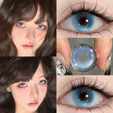 New 1pair Cosplay Colored Contact Lenses 2Pcs Halloween Anime Cyber Pink Color Contacts with Power 6-12 Months