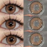 1Pair Brown Lenses Contact Lenses for Eyes Lenses softlenses Eye Lenses Korean style Lenses Yearly Color Eye Lens