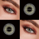 Natural Ocean Blue Half Yearly Colored Contact Lenses 14.2mm Small Pupil Eye Beauty Cosmetic Contacts For Daily Makeup