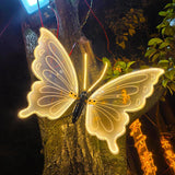 40cm 60cm of LED Outdoor Simulation Dynamic Static Butterfly Lights Holiday Party Decorations Butterflies Dynamic Insect Lights