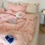 Retro Forest | Ins Blogger een Pure Cotton Waed Cotton Four-Piece Set 8 Bed Cap Mix Plaid Pure Cotton Bedding Set