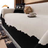 High-End Contrast Sofa Towel with Tassels All-Inclusive Anti Cat Scratch Sofa Cover Soft Four-Season Universal Couch Covers