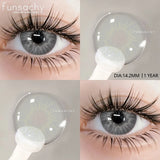 1 pair Colorcon Contact Lenses for Eyes Black Lenses Beautiful Cosmetic Pupil Blue Lenses Big Eyes Contacts Lens Yearly