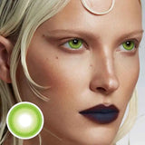 2pcs/pair Colored Contact Lenses Myopia Green Pixie Series Yearly Cosmetic For Eyes Lentillas Verdes