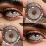 Grey Series Colored Contact Lenses 2Pcs Half-year Disposable Soft Gray Eye Contacts Natural Look For Daily Wear Makeup