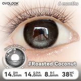 2PCS Fixed-Axis Lens Half Year Mango Crush Ice Contact Lenses Glow Highlight Brown For  Makeup For Women