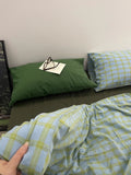 Waed Cotton Bedding Set Havana New Sle Pure Cotton Plaid Four-Piece Bedding Set Comforter Cover eet Pillowcase