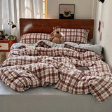 Floral  Vintage Sle Thiened Milk Velvet id Soft Middle Ancient Sle Four-Piece Bedding Set Skin-Friendly Winter Use