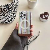Cute Dog Stand holder Phone Case Stripe For Iphone 17Pro 17 16ProMax 13 14 15 16 Pro Max 16Pro 15ProMax 15Pro 14Pro Cover Fundas