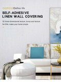 3D Linen Foam Stickers Self-adhesive PVC Solid Color Thickened Waterproof Bedroom And Living Room Wall Renovation Wallpaper