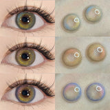 New style 1 Pair Color Contact Lenses with Natural Eye Contact Lenses Blue Brown Green Lenses Pupils Beauty Color lens