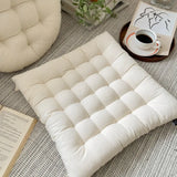 2025 high-end tatami round dining chair strap chair cushion Japanese simple white square seat cushion sedentary