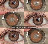 New Colored Contact Lenses 2pcs Fashion Blue Eyes Contacts Gray Beauty Pupils Brown Colorful Makeup Contact Green Lens