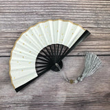 Blank Paper Fold Fan Red Folding Hand Held Fan Pink Mini  Japanese Foldable Fan for Kids DIY Wedding Decoration