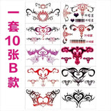 5Pcs Set sexy Temporary Tattoo Sticker Love Sexy Succubus Tattoo Cover Scars Temptation Pink Waist Lasting Fake Tattoo for Women