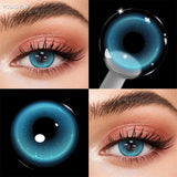Eye Eyes Color Contacts Colored Contact Lenses Lens Small Pupil Fashion Parties Blue Red 2Pcs 6 Months Half Year Use