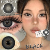 1 Pair Brown/Gray Color Contact Lenses Beautiful Pupils Cosmetic Korean Fashion Natural Eye Contacts Doll Black Lenses