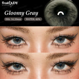 1 Pair Gray Colored Contact Lenses Natural Brown Pupils Eyes Contact lenses Soft Contacts 14.20mm
