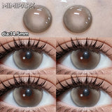 Big Diameter Natural Style Colored Contacts 2pcs Multi-Tone Y2K Lenses for Wedding Party Gift 0.00D No Power