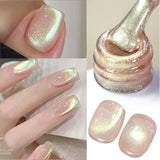 10ml Super Shining Reflective Cat Magnetic Gel Ultra Shine Glitter Red Silver Soak Off UV LED Gel Nail Art Varnish