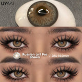 NEW Lenses Colored Contact Beauty Colored Pupils Green Contact Lenses Natural Look Lenses Women Brown Pupils High Quality