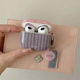 Korea lovely pink wave point cover stripe pattern tpu soft case for apple airpods pro 2 3 4 silicone earphone shell