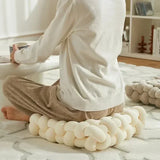 Square Knot Stuffed Cushion Nordic Aesthetic Pillow Decorative Plush Pillow Office Sleeping Floor Windowsill Back Cushion Decor
