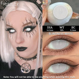 1Pair Cosplay Colored Contact Lenses for Halloween Blind Black White Lens Anime Coser Eyes Contacts Cosmetic Eye Pupils