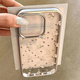 Cute Flowers Clear Case for Iphone 16 15 14 13 12 Pro Max Soft Floral Transparent Back Cover