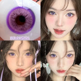 1 Pair(2pcs) Brown Beauty Colored Contact Lenses for Eyes Purple Halloween Lens Big Eye Lens Natural Look Gray Blue Lens