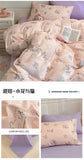 Washed Cotton Pastoral Girls Flower Bedding Sets Bed Linens Quilt Cover Sheet Set Simple Bedspread High Quality Home Textiles