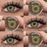 Color Contact Lenses For Eyes 1pair Yearly Natural Eye Green Color Lens Cosmetic Soft Eye Lenses Beauty Pupils Blue Lenses