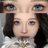 2PCS Colored Beautiful Pupil Contact Lenses Myopia Cosmetic for Artificial pupil Degree lens Prescription Yearly