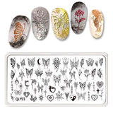 1PCS Halloween Nail Stamping Plates Rectangle Template Stencils Nail Art Stamp Image Plate Manicure Nail Print Tools