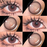 Colored Contact Makeup Natural Brown Eye Lenses Lovesick Series Cosmetics Gray Lenses Woman Makeup Green Beauty Contacts