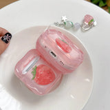 Pink Strawberry AirPods4 Case for Airpods Pro3 Pro 2 3 Air pods AirPod Pro2 with Key chain Bluetooth Headphone Protective Cover