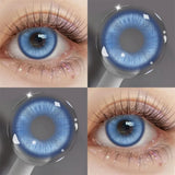 Eye Eyes Color Contacts Colored Contact Lenses Lens Small Pupil Enlarging Cosplay Blue Soft 2Pcs 1 Year Use