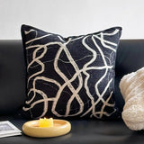 Modern Tufting Cushion Cover Black White Bowtie Pillow Case Nordic Geometric Home Back Support Pillowcase Decorations 45*45cm