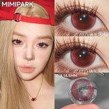 14.5mm High Pigment Colored Contacts 2pcs Free Shipping Half Yearly Big Diameter Red Brown Blue Lenses for Party Daily