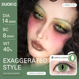 2Pcs Exaggerated Colorful Series Large Diameter 0 Power Contact Lenses, Ultra Soft Comfort Annual Wear for Cosplay & Even