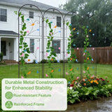 2 Packs Garden Trellis for Climbing Plants Flower Rustproof Metal Garden Flower Rose Trellis Landscaping Support Frame
